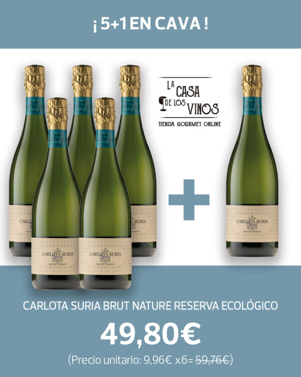 PROMO 5+1 CARLOTA SURIA BRUT NATURE RESERVA ECOLÓGICO
