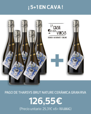 PROMO 5+1 PAGO DE THARSYS BRUT NATURE CERAMICA GRAN RESERVA