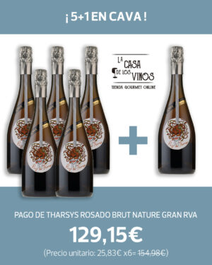 PROMO 5+1 PAGO DE THARSYS ROSADO BRUT NATURE GRAN RVA